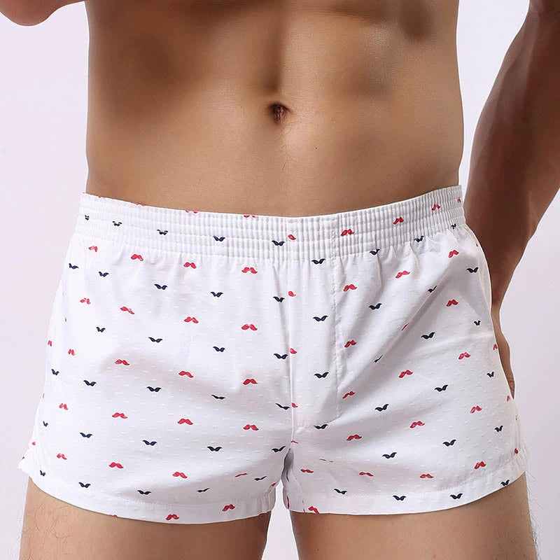 Men's Boxers Underwear Boxers Cotton Bag Plus Size Loose-Fitting Loungewear Casual Pajama Pants Youth Shorts Summer