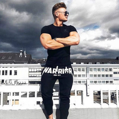 Sweatpants Muscle Men Brother Training Slim-Fit Skinny Pants