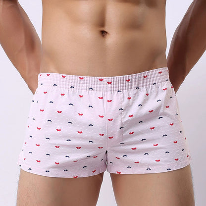 Men's Boxers Underwear Boxers Cotton Bag Plus Size Loose-Fitting Loungewear Casual Pajama Pants Youth Shorts Summer