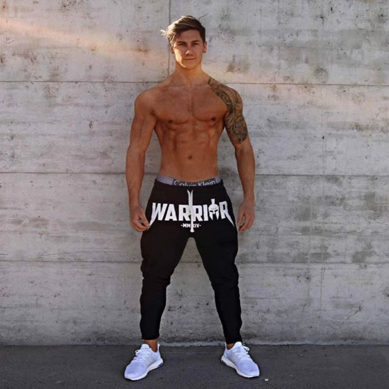 Sweatpants Muscle Men Brother Training Slim-Fit Skinny Pants