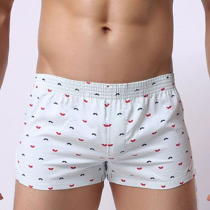 Men's Boxers Underwear Boxers Cotton Bag Plus Size Loose-Fitting Loungewear Casual Pajama Pants Youth Shorts Summer