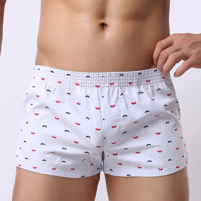 Men's Boxers Underwear Boxers Cotton Bag Plus Size Loose-Fitting Loungewear Casual Pajama Pants Youth Shorts Summer