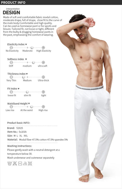 52025 Pajama Pants Lounge Pants Home Trousers Cotton Modal Pajamas Bottoms Sleep Bottoms Homewear Men Pyjamas Pajamas Home Pants